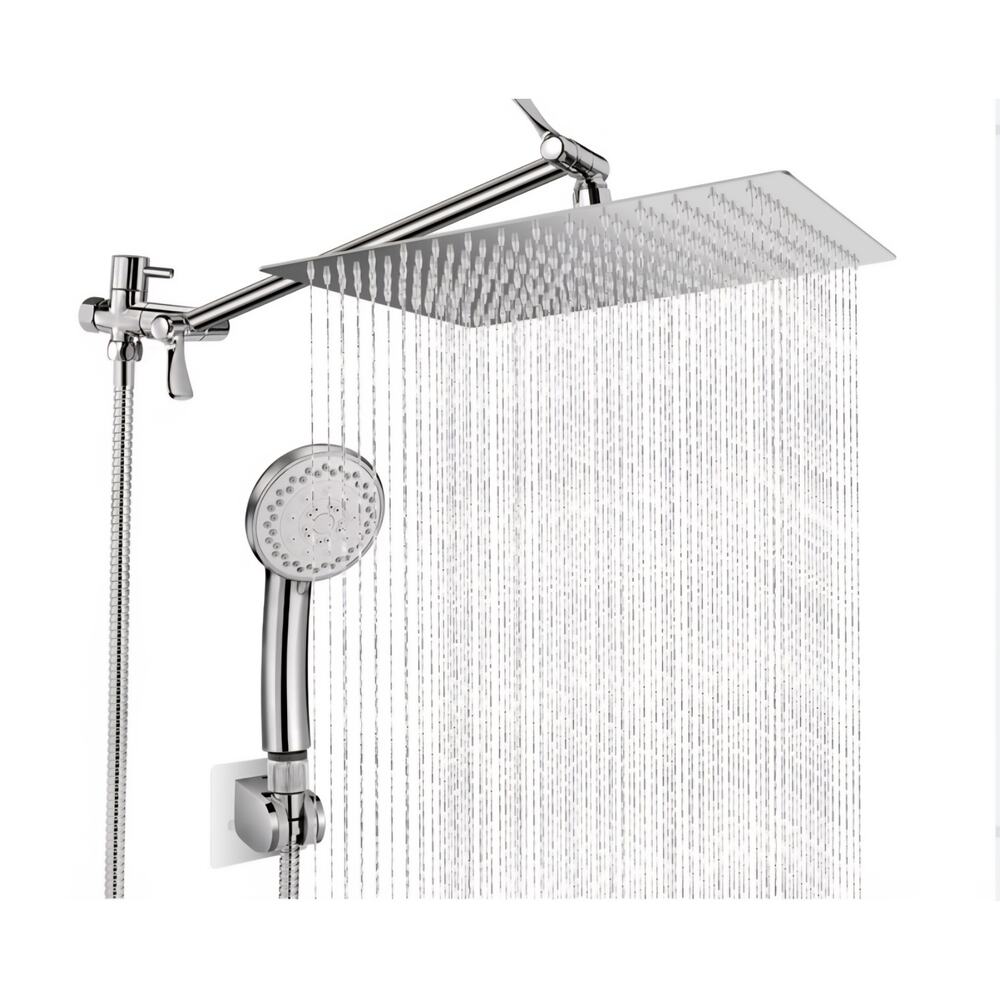 KITOOLBASE Rainfall 12" Shower Head With Handheld Spray Combo